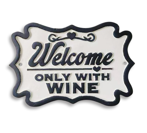 Cast Iron Sign - Wine