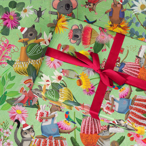 Flat Sheet Wrapping Paper Festive Forest