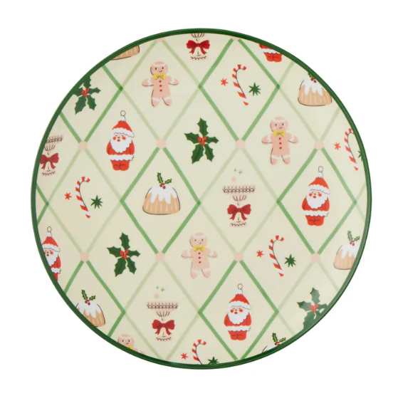 Festive Motifs Platter Ceramic