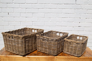 Rattan Rectangle Storage Baskets *Local Delivery Only