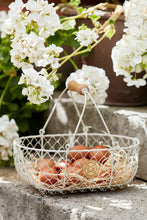 Wire Harvest Basket Small - Eggshell