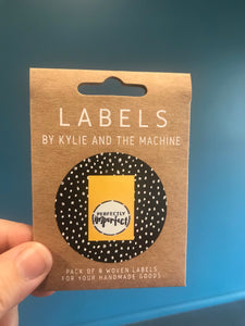 ‘Perfectly imperfect’ woven label