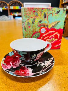 Tea Cup and Saucer- Black