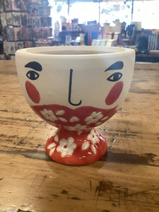 Head Vase Red