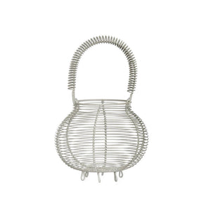 Wire Egg Basket - White